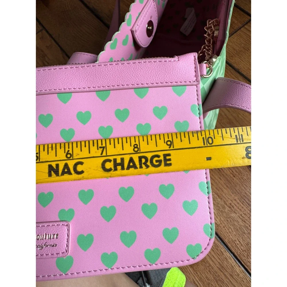 Juicy Couture Y2K Sweet Break Time 2 in 1‎ Tots Bag AND Wristlet Heart Checkered